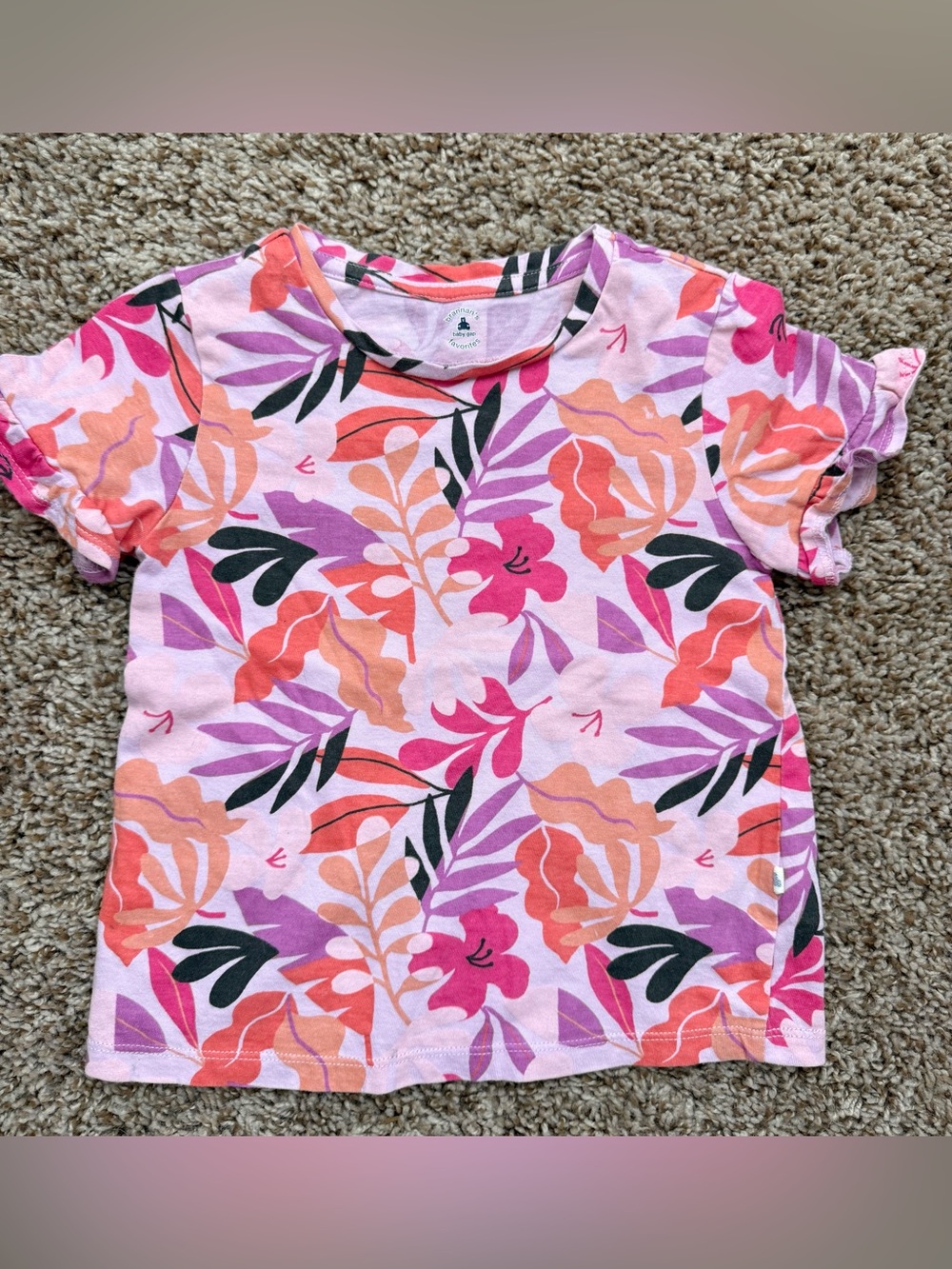 Baby Gap Brannan’s Favorites Girls Floral Ruffle Shirt Size 5